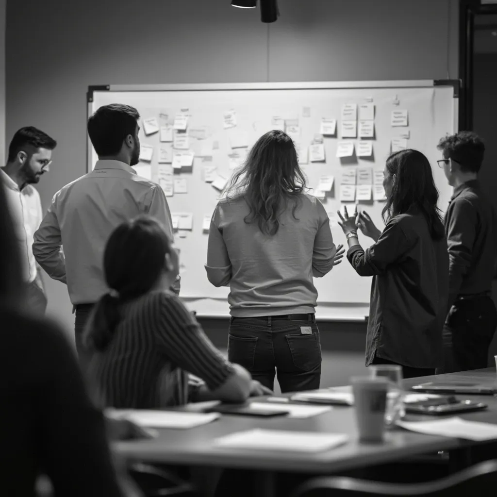 Taller de innovación con participantes activos